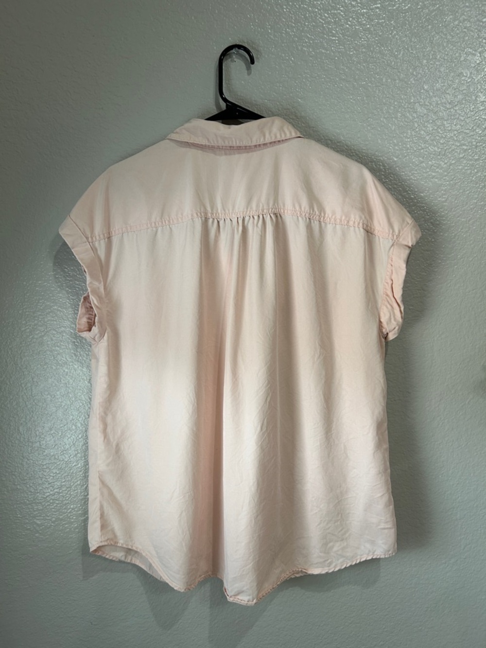 Style & Co. Blush Pink Button-Up Top Short Sleeve Sz XL Casual Summer TC0294 - Picture 7 of 8